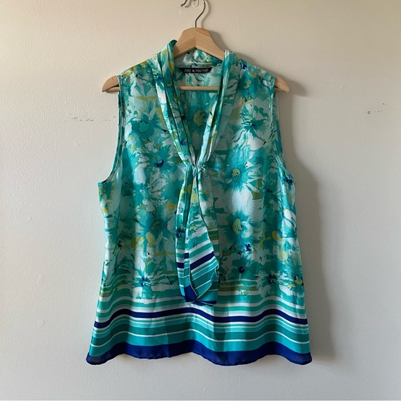 Zac & Rachel Tops - Zac & Rachel Satin Sleeveless Blouse